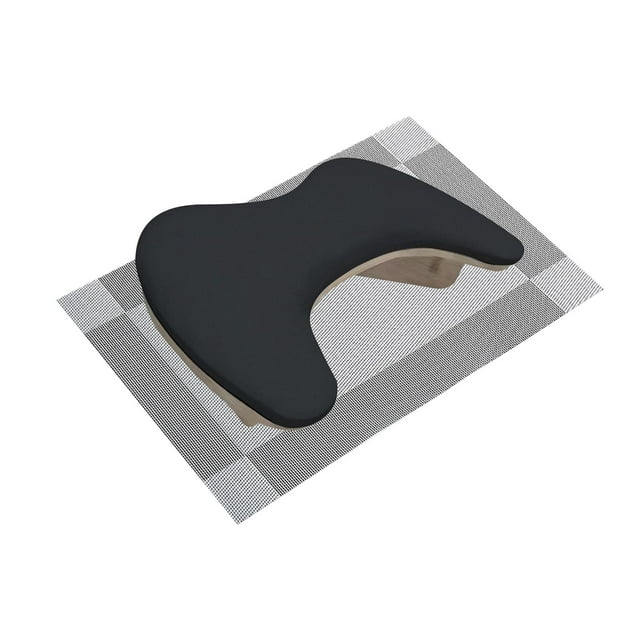 HILABEE PU Leather U Shape Arm Rest Comfortable Professional Portable with Mat Manicure black with gray mat