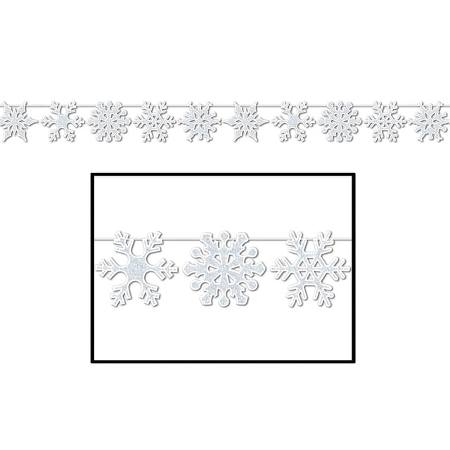 The Beistle Company Streamer de Flocon de Neige Scintillant (Pack de 12)