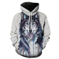 thumbnail image 3 of Sudadera con capucha de moda para hombre nueva con estampado 3D de lobo aullador, jersey de moda urbana de manga larga, ropa deportiva popular de hip hop, 3 of 4