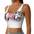 thumbnail image 2 of Goofa Happy Mother's Day (3) Printed Sports Bras for Women, High Impact Running Bra Workout Crop Tank Tops Longline Sports Bra Push up-XX-Large, 2 of 9