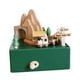 thumbnail image 3 of Caja de música de madera, bonita decoración navideña para el hogar, la sala de estar y la oficina. Tren verde, 3 of 9
