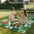 thumbnail image 4 of St. Patrick's Day Outdoor Rug for Patio/Deck/Porch, Non-Slip Large Area Rug 6 x 9 Ft, Green Checked Tri-leaf Grass Gnomes Indoor Outdoor Rugs Washable Area Rugs, Reversible Camping Rug Carpet Runner, 4 of 8