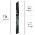 thumbnail image 5 of CRKT Zephyr Everyday Carry Folding Knife with Liner Lock: 14C28N Steel Plain Edge Blade, Black & Green G10 Handle, 3850G, 5 of 6