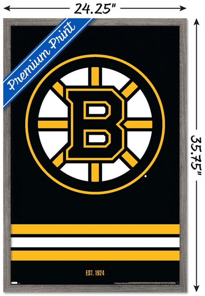 NHL Boston Bruins - Logo 21 Wall Poster, 22.375" x 34", Framed