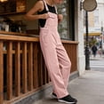 thumbnail image 6 of gakvbuo Summer Jumpsuits Overalls Romper Playsuit Suspender Trousers for Women'S Solid Color Sleeveless Casual Wide-Leg Jumpsuit Adjustable Shoulder Strap Romper WithPockets, 6 of 9