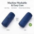thumbnail image 3 of Neck Roll Pillowcases with Zipper, Solid Color Soft Velvet Round Pillowcase 5.9x15.7 Inches Cylindrical Pillow Cushion for Bedroom, Living Room, Sofa, 3 of 8