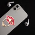 thumbnail image 5 of Paquete de 3 soportes para anillos para teléfono móvil (rojo, blanco, rosa), anillo de metal con forma de corazón con diamantes de imitación, rotación de 360 grados para todos los teléfonos inteligent, 5 of 5