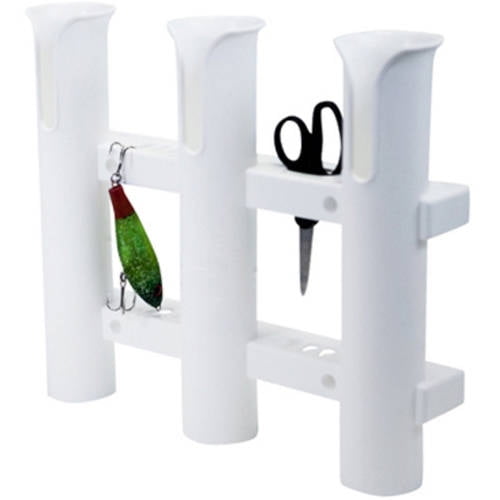 Fish On FishOn! Triple Rod Holder, White