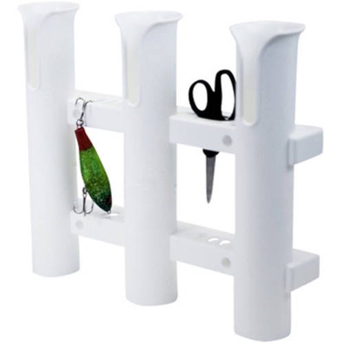 Fish On FishOn! Triple Rod Holder, White