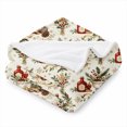 thumbnail image 2 of SPXUBZ Soft Warm Cozy Winter Snow Village Cabins Seamless Pattern Flannel Throw Blanket For Bed Couch Sofa Holiday Decor, 2 of 3