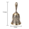 thumbnail image 7 of Hand Bell, Metal Call Bell Alarm Hand Held Service Call Bell Desktop Bell Tea Dinner Bell Game Bell, Zinc Alloy Dinner Call Bell for Kitchen Hotels Schools Restaurants Bar Counter, 7 of 7