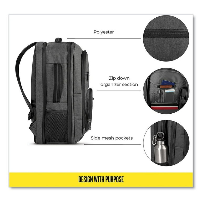 Grand Travel TSA Backpack, 17.3, 11.88 x 7 x 19, Dark Gray Grand Travel TSA Backpack, 17.3, 11.88 x 7 x 19, Dark Gray