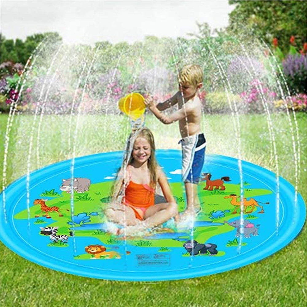 Veryke 68" Outdoor Summer Dinosaur Pattern Inflatable Splash Sprinkler