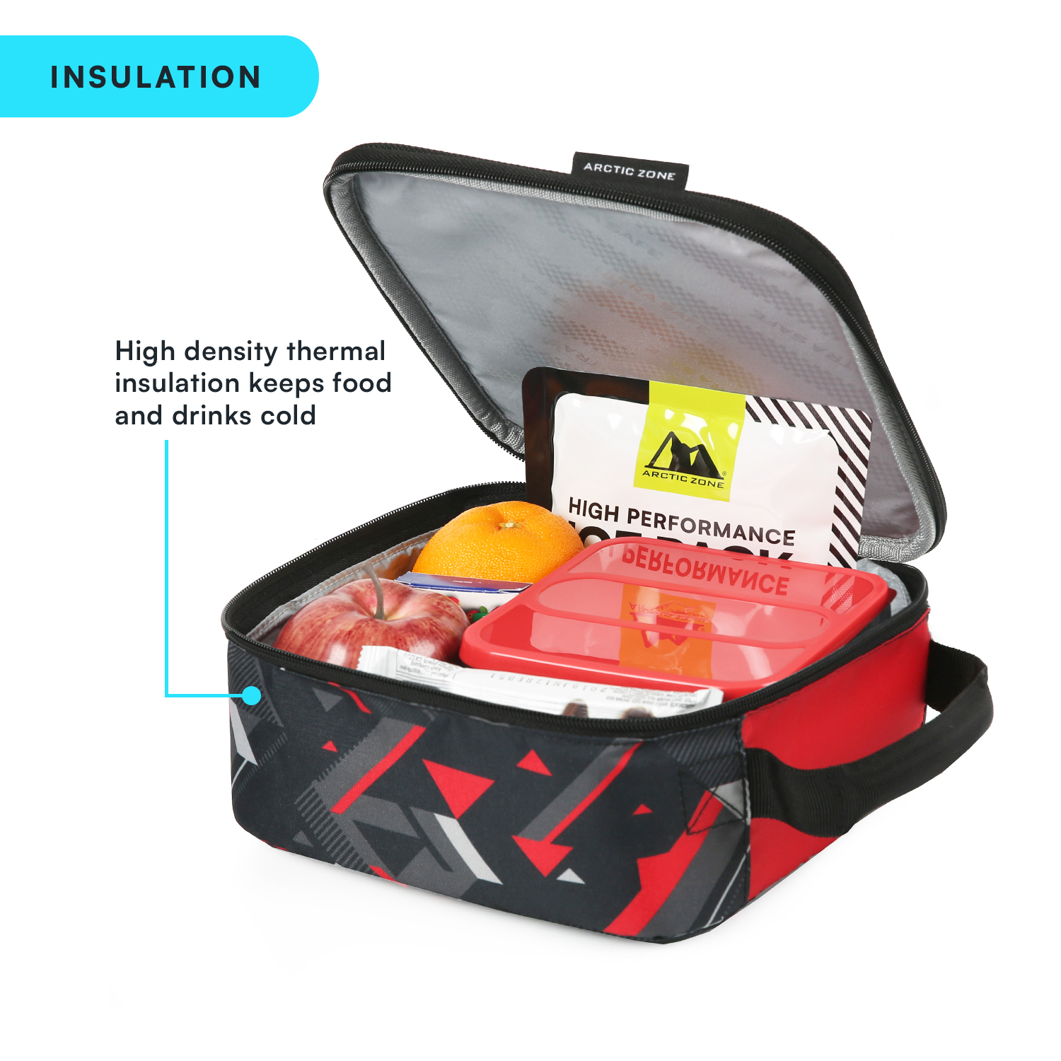 Arctic Zone Lunch Box Combo, Red and Black photo 2