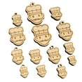 thumbnail image 1 of Occupation Chef Cook Man Icon Wood Mini Charms Shapes DIY Craft Jewelry - With Hole - 12mm (26pcs), 1 of 7