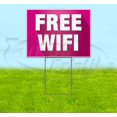 thumbnail image 1 of Free Wifi (18" x 24") Yard Sign, Includes Metal Step Stake, 1 of 6