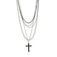 thumbnail image 2 of HomeKingdee Multilayer Cross Pendant PVC Long Necklace - Fashion Layered Gift for Daily Wear and Outfit Accessories, 2 of 7