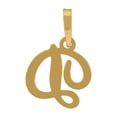 thumbnail image 2 of Auriga 925 Sterling Silver Yellow-Tone Cursive Initial D Charm Pendant for Women, 2 of 4