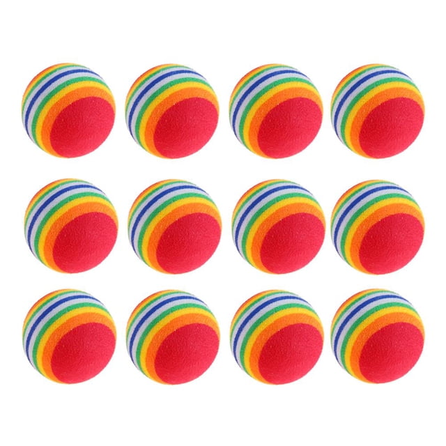 Juguetes Pet Lovely Cats Rainbow Colored Toy Ball Actividad Suministros 12pcs