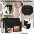 thumbnail image 4 of Bolsa de maquillaje TANTO Travel extra grande con separadores de PVC transparente, 4 of 8