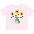 thumbnail image 3 of Inktastic Reading Book Lover Sunflower Fox Boys or Girls Toddler T-Shirt, 3 of 5