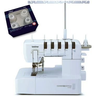 Brother CV3550 Double-Sided Cover Stitch Sewing Machine with Premium Serger Thread (4 Count)