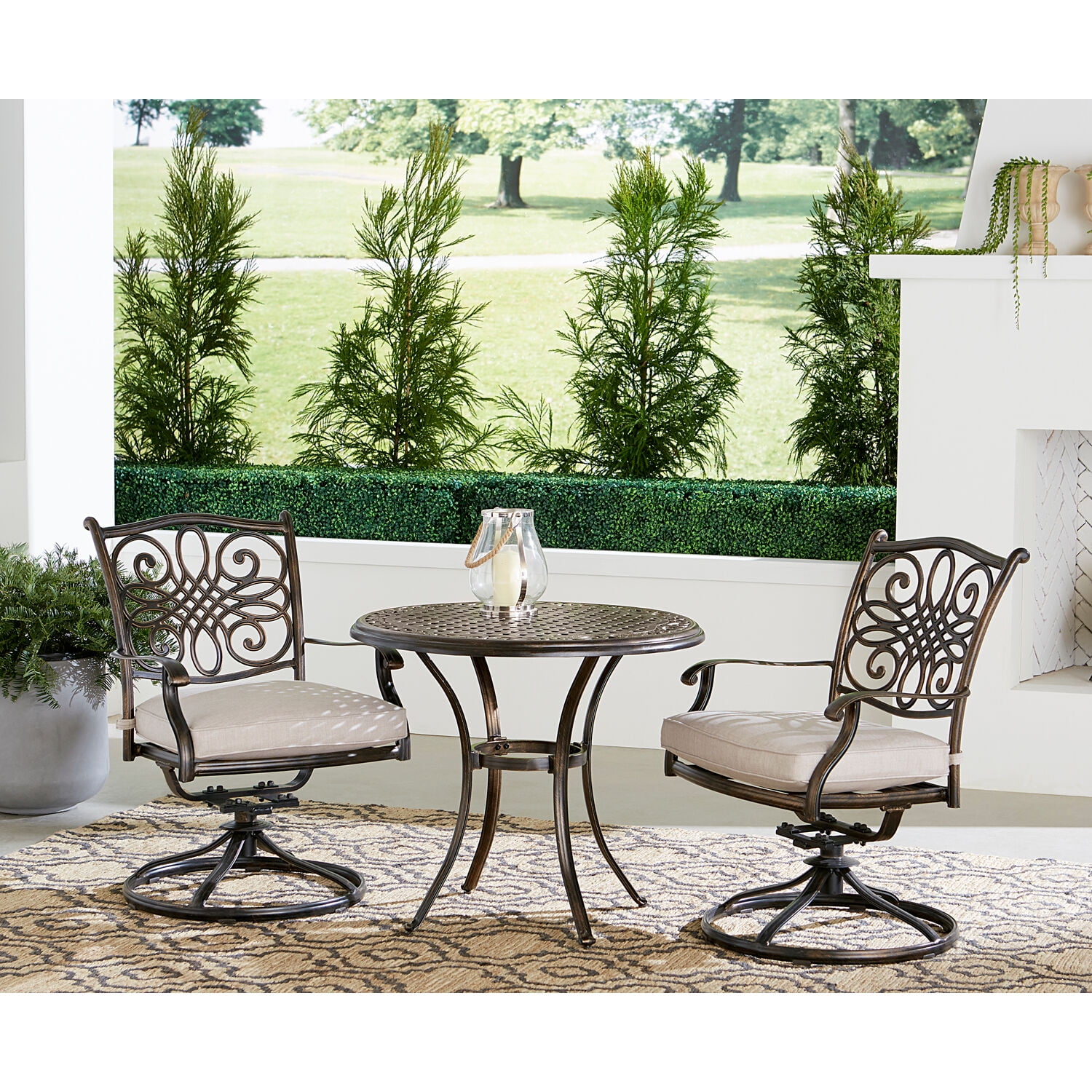 Agio eldorado 3 piece sling bistro café set hotsell