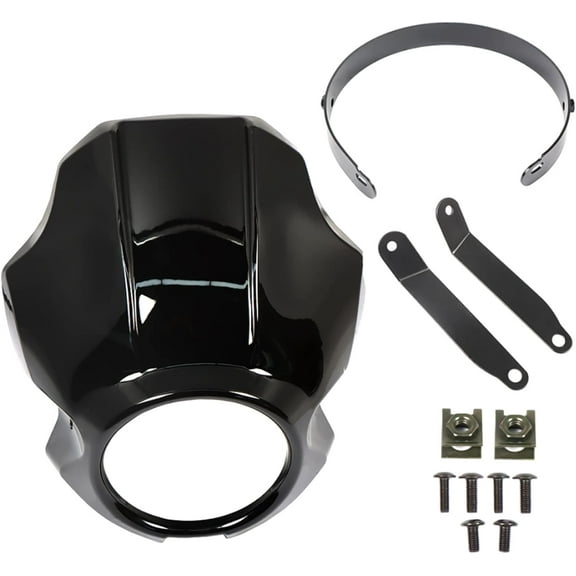 LABLT Motorcycle Windshield Cover Front Headlight Mask Fairing Kit Replacement for Honda CMX 300 CMX 500 2017-2022 Gloss Black