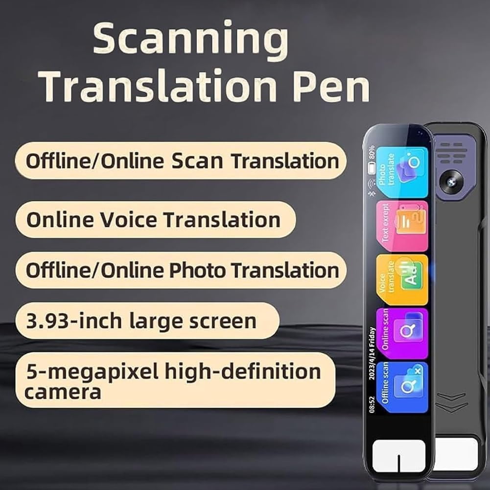 Pen Gpt, Chat Gpt Pen, Ai Scanning Smart Pens, Ai Pens, Instant Answers, Offline Translation, Multipurpose Translation Device for Math, History More, Text Scanner 150 Languages