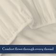 thumbnail image 6 of Color Sense 100% Cotton Percale Single Fitted Bedsheet Cool & Crisp King Ivory, 6 of 14