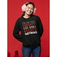 thumbnail image 2 of I'm On The Naughty List Sweatshirt Women -Smartprints Designs, Female Medium, 2 of 4