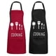 thumbnail image 1 of Delantal Unisex Delantal de cocina Delantal de babero impermeable Cuello ajustable Delantal de camarero profesional Delantal para hornear Delantal de barbacoa Delantal de babero 2 piezas Adepaton WL-00476, 1 of 1