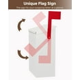 thumbnail image 6 of Wall-Mount Mailbox with One Flag Kit and Three Sets of 0-9 Mailbox Number Stickers, Mailboxes for Outside, Galvanized Steel Rust-Proof Metal Post Box, 7.1"x3.9"x10.24", Textured White AMB05W, 6 of 9