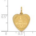 thumbnail image 2 of FJC Finejewelers 14k Yellow Gold #1 Goddaughter Heart Disc Charm, 2 of 5