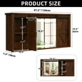 thumbnail image 6 of Dextrus 47" Medicine Cabinet with LED Lights Mirror, Bathroom Wall Storage Cabinet with Doors and Adjustable Shelf, Brown, 6 of 10