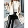 thumbnail image 5 of Winter Fashion Women'S Casual Loose Double-Sided Plush Lapel Long Coat Jacket Ivory White XL, 5 of 9