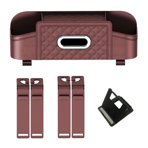 Organizador para asiento trasero de coche, caja de almacenamiento, reposacabezas colgante, duradero. Rojo
