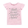 thumbnail image 1 of Baby Girls' Dad is My Super Hero Flutter Tee 12 mo Pink, 1 of 2