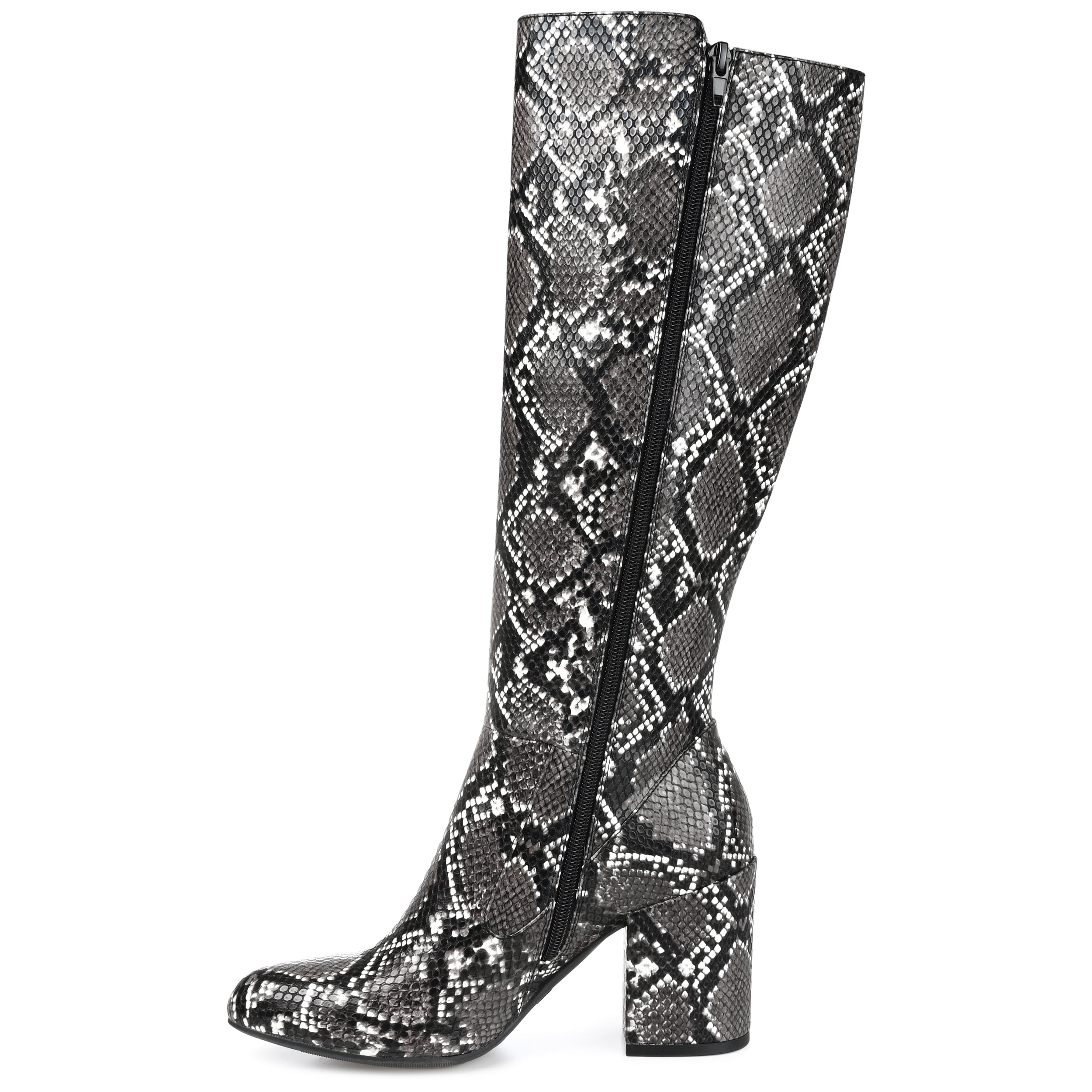 Journee Womens Tavia Extra Wide Calf Block Heel Knee High Boots