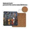 thumbnail image 4 of Xecao Various Herbs And Spices In Spoons for MDF Cork Coaster 4 Pcs,Drink Coasters,Suit for House Warming Gifts New Home ,Coffee Table Decor-Square, 4 of 7