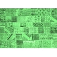 thumbnail image 1 of Ahgly Company Indoor Rectangle Patchwork Emerald Green Transitional Area Rugs, 8' x 10', 1 of 4