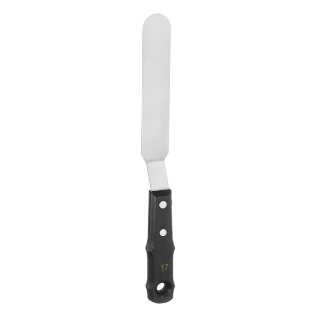 Uxcell No.17 Cuchillo de paleta para pintura de acero inoxidable, espátula redonda, cuchillo de paleta para pintura al óleo y acrílico