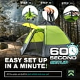 thumbnail image 2 of KNOX Instant Tent for Camping Easy Set Up, Easy Pop Up Beach Tent - Spacious Family Tent Pop Up Camping Tent Easy Setup - Portable Instant Tent 4 Person to 5 Person Automatic Tent with Carry Bag, 2 of 9