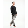 thumbnail image 4 of 2 Piece Mens Microfleece Pajama Sets – Ultra Soft PJ Pants with Henley Shirt, 4 of 6