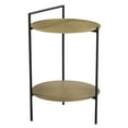 thumbnail image 3 of Benji Iron Side Table in a Modern Black and Textured Brass Finish, 3 of 5