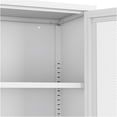 thumbnail image 6 of JERFIT White Metal Accent Cabinet with 2 Doors & Adjustable Shelves, Freestanding Storage Organizer for Living Room, Entryway, Bedroom, 6 of 10