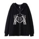 thumbnail image 1 of Dark hip-hop gótico Harajuku Y2k estampado de araña cremallera Sudadera con capucha hombres y mujeres Harajuku chaqueta sudadera, 1 of 5