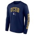thumbnail image 2 of Men's Fanatics Blue UC Santa Barbara Gauchos Distressed Arch Over Logo Long Sleeve T-Shirt, 2 of 3