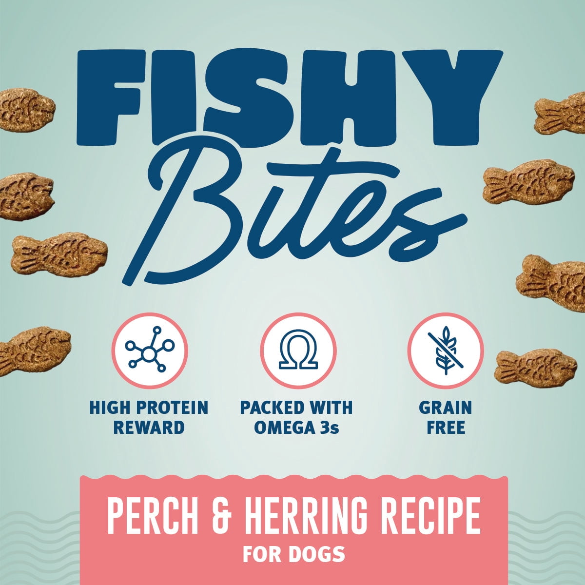 (Pack Of 6) Icelandic Plus Dog Treat Fishy Bites 2 Oz