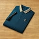 thumbnail image 5 of Camisa de manga corta para hombre, sudadera informal con solapa y manga corta, moda de verano Azul Marino 3XL, 5 of 9